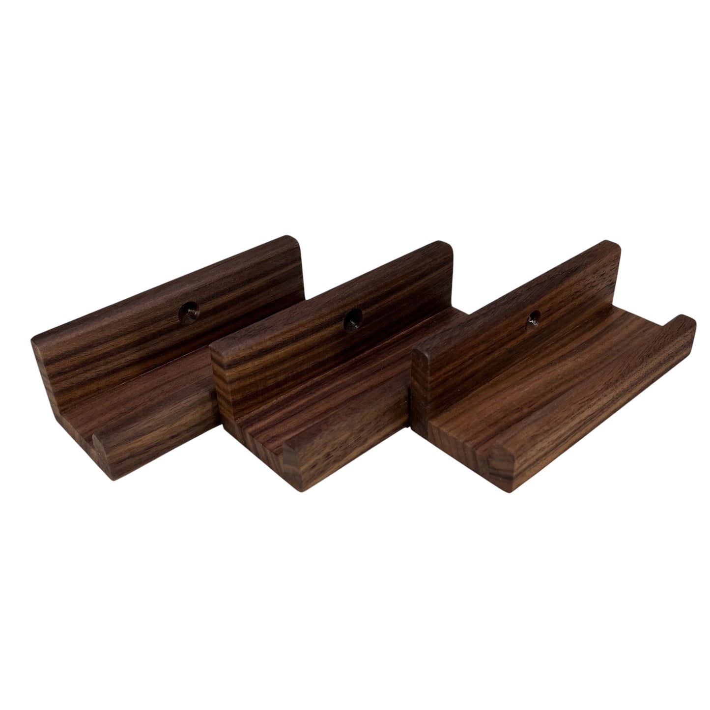 Schallplatten-Wandhalter aus Nussbaum – 3er-Set