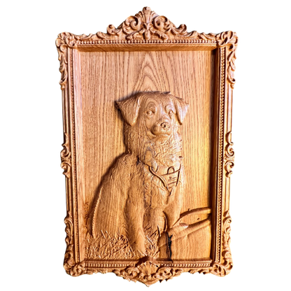Personalisiertes Holzrelief mit Wunschmotiv – Hauptansicht | Sunwood Holzdesign