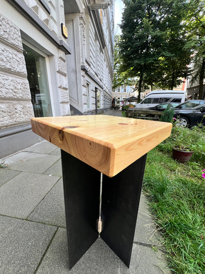 Beistelltisch Draufsicht Tischfläche Recyclingholz | Sunwood Holzdesign