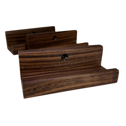 Schallplatten-Wandhalter aus Nussbaum – 3er-Set