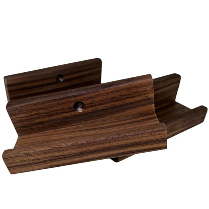 Schallplatten-Wandhalter aus Nussbaum – 3er-Set