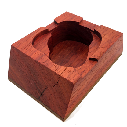 Padouk Aschenbecher mit Stufe [Unikat] - Sunwood Holzdesign