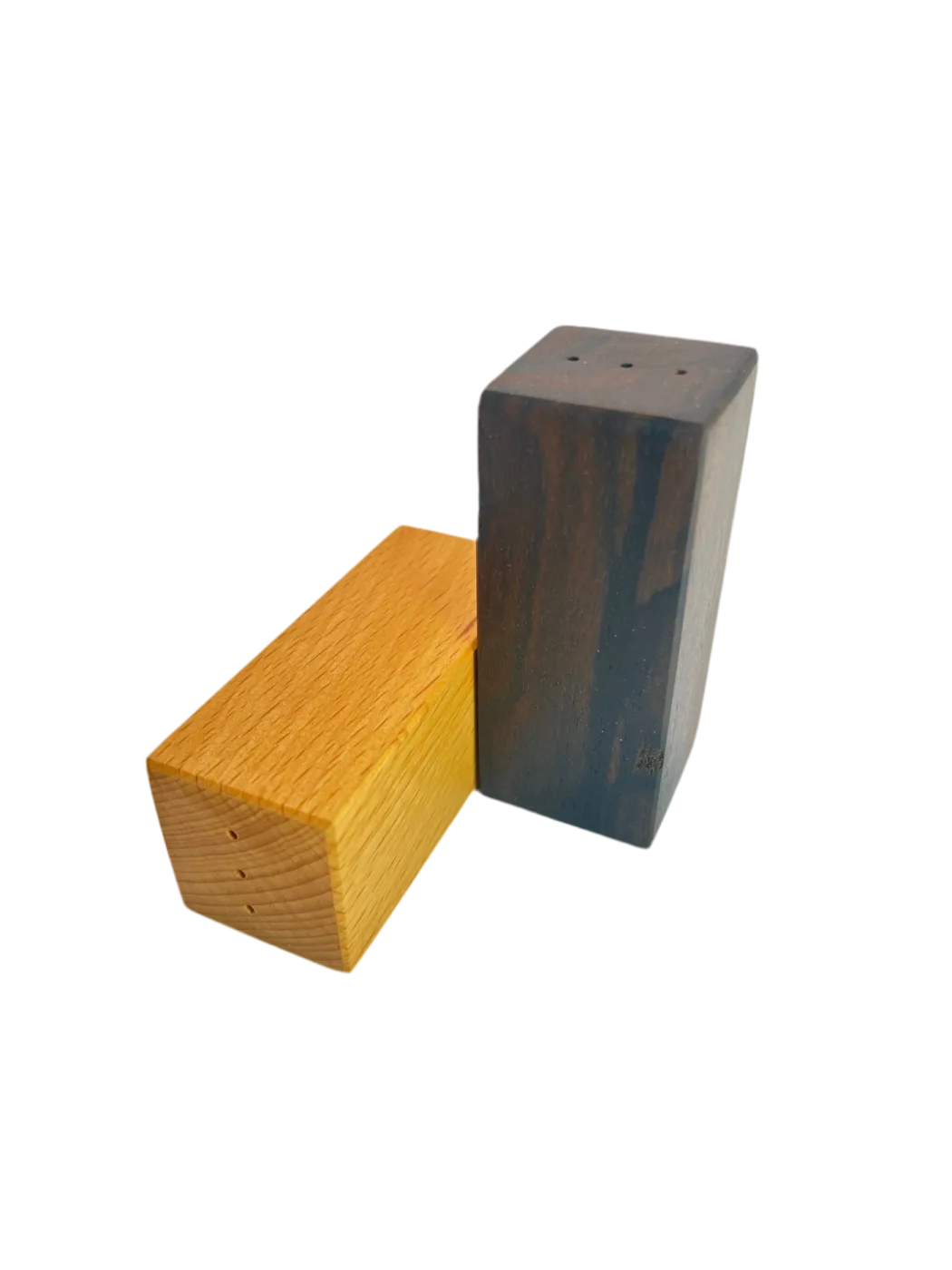 Salzstreuer Set aus Buche und Grenadill von Sunwood Holzdesign