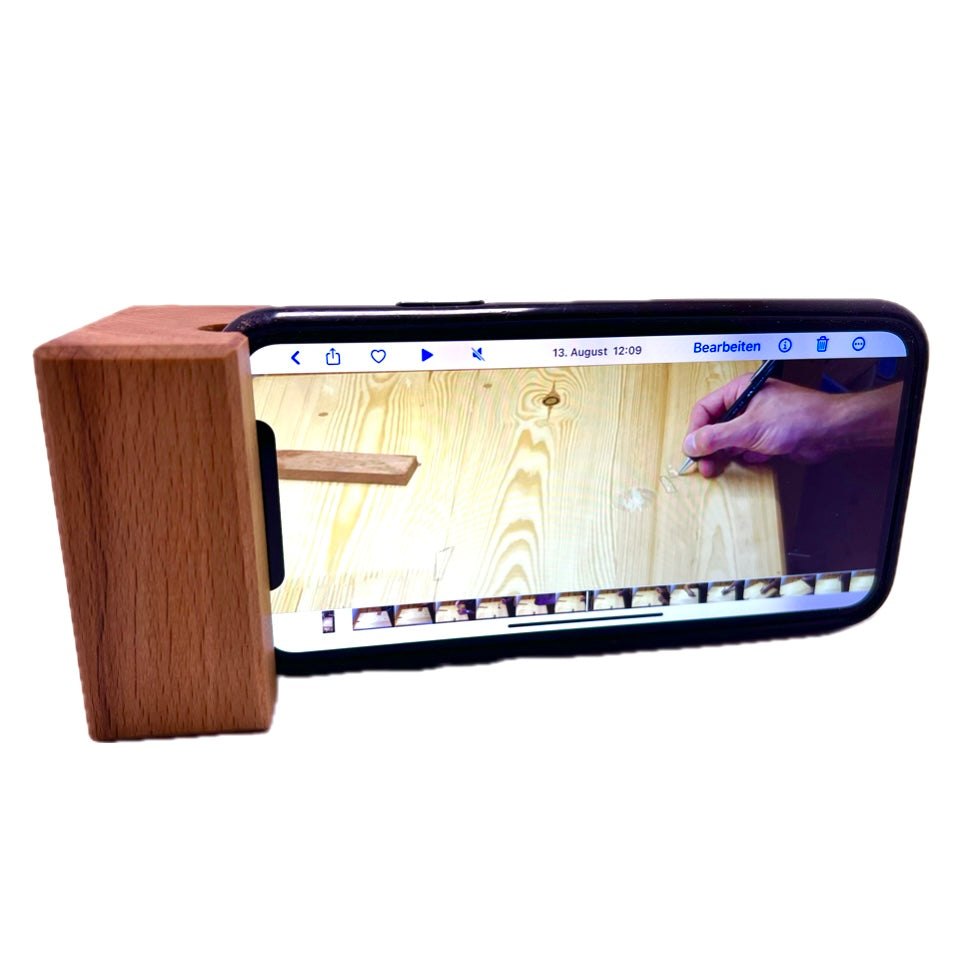 Handyhalter aus Buchenholz – Smartphone-Ständer – Bild 4